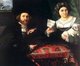 Italy, 'Husband and Wife' by Lorenzo Lotto, 1423, with a 'Bellini' (Turkish Anatolian) carpet on the table.